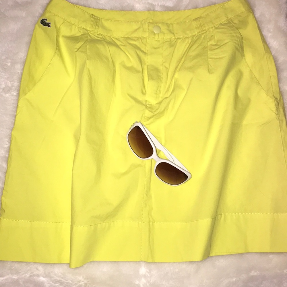 Lacoste Bright Yellow Mini Skirt/Swim Cover  36/4